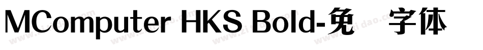 MComputer HKS Bold字体转换